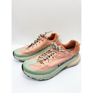 Merrell Agility Peak 5 Womens 9.5 Trail Running Shoes Peach Spray Vibram J03168